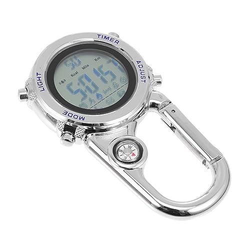BESPORTBLE Unisex-taschenuhr Mit Clip Und Leuchtend Für Klettern Und Outdoor-aktivitäten Edelstahlgehäuse Leicht Und Robust Für Camping Und Freizeit Schnelle Anbringung An Gürtel Rucksack Ode von BESPORTBLE