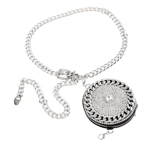 BESPORTBLE Mini Crossbody Bag Mit Strass Damen Waist Bag Tragbare Umhängetasche Für Partys Reisen Und Alltag Leicht Und Stylisch Rundes Design von BESPORTBLE