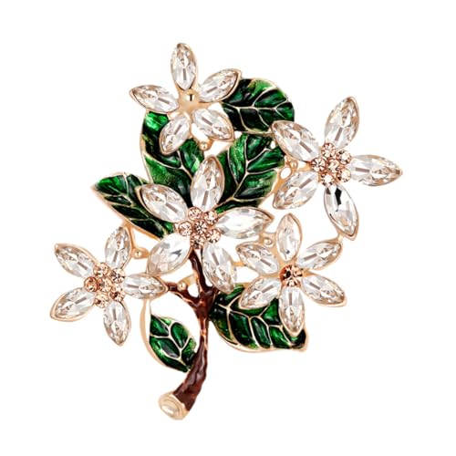 BESPORTBLE 1 Stück Blumenbrosche Langlebiger Legierung Vintage Anstecknadel mit Emaille Grünem für Hochzeitsfrisuren Perfektes Accessoire für Damenbekleidung von BESPORTBLE