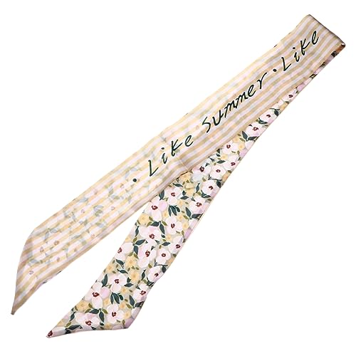 BESPORTBLE 1 Stück Blumenmuster Haarband Seide Elegantes Haaraccessoire für Damen Haargummi oder Halstuch Vielseitig Einsetzbar für Partys Rutschfester Halt für Einen Süßen Look von BESPORTBLE
