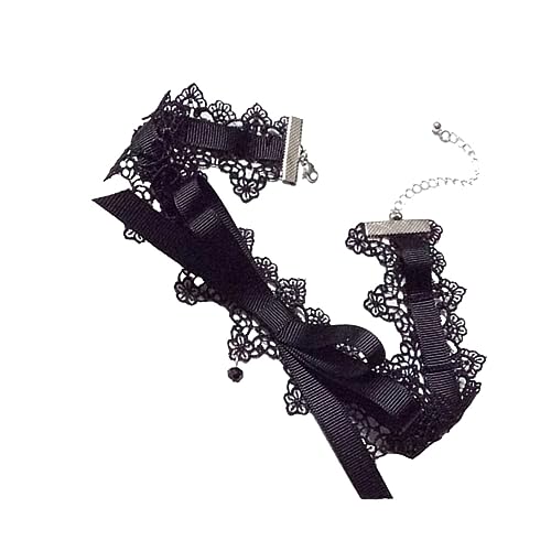 BESPORTBLE Spitze Halskette Mit Bowknot Für Mädchen Mode Halsband Aus Spitze Zartes Schlependesign Perfektes Accessoire Für Jeden Anlass von BESPORTBLE