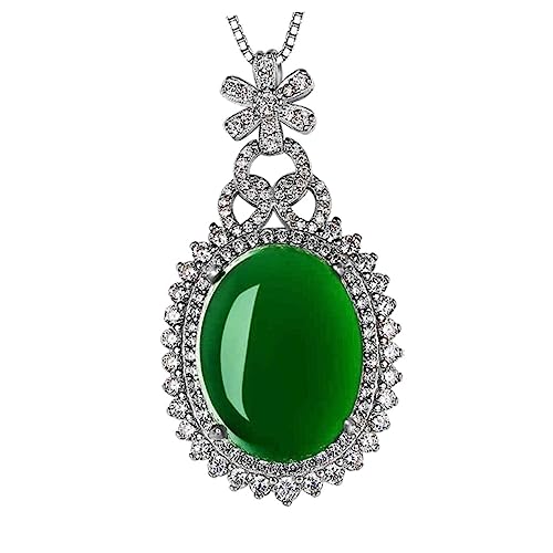 BESPORTBLE Chrysopras Halskette Mit Damen Halsanhänger Grün Halsschmuck Halskette Halsanhänger Für Alltag Und Party von BESPORTBLE
