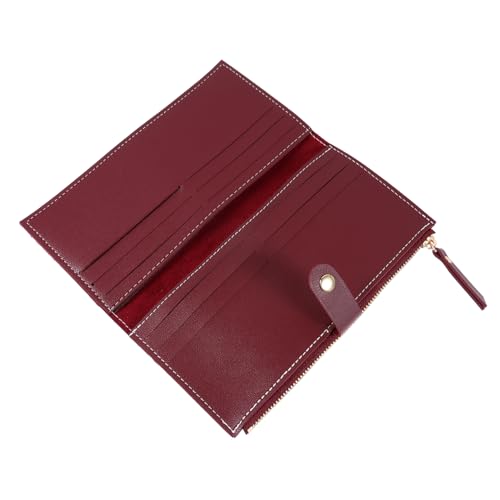 BESPORTBLE 1 Stück Damen Geldbörse mit Vielen Fächern Multifunktionale Lange Brieftasche Hochwertigem PU Platzsparend und Leicht zu Transportieren für Karten Münzen und Quittungen für Reisen von BESPORTBLE