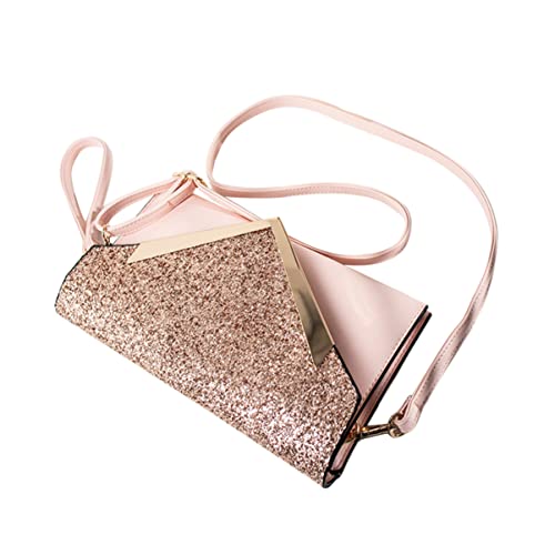 BESPORTBLE 1 Stück Damenhandtaschen mit Griff oben Abendhandtasche Unterarmtasche Clutch-Handtasche Abendkupplung kleine Kupplung Tasche mit Perlmuttgriff Partytasche Rosa von BESPORTBLE