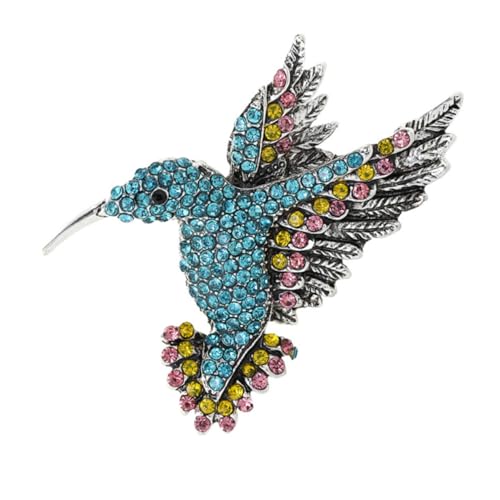 BESPORTBLE 1 Stück Diamond-In-Vogelbrosche eingelegte Diamantbrosche Blaue Brosche Vogel Brosche Birdie-Kragennadel blauer Schmuck Brosche Diamant-Brosche Tierbroschen Frauen Rosa von BESPORTBLE