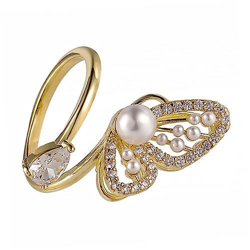 BESPORTBLE 1 Stück Elegant Verstellbarer Finger Ring Perlen für Damen Modisches mit Innovativem Design Täglicher Begleiter für Besondere Anlässe von BESPORTBLE