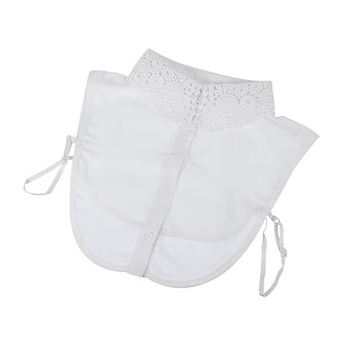 BESPORTBLE 1 Stück Gefälschter Blusenkragen Für Braut- Hemdkragen Hoch Bestickt Mit Falschem Kragen Dekorativ Erste Falsches Nachahmung Spitzenhemd Chiffon Weiß von BESPORTBLE