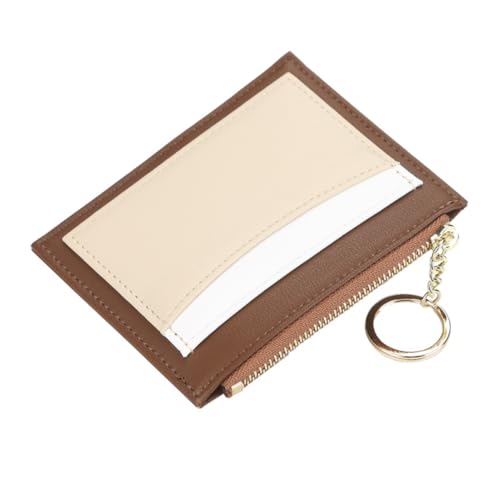 BESPORTBLE 1 Stück Geldbörse Mit Mehreren Karten Geldbörse Für Frauen Geldbörse Mit Reißverschluss Für Damen Splice-geldbörse Brown von BESPORTBLE