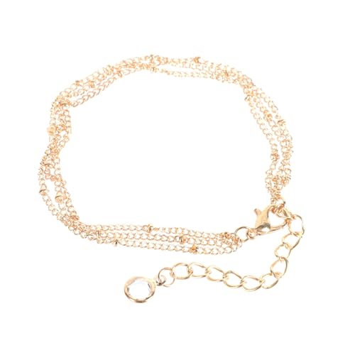 BESPORTBLE Retro Bead Armband Goldene Perlenkette Künstlerische Handgelenkschmuck Einstellbare Kette Für Frauen Accessoires von BESPORTBLE