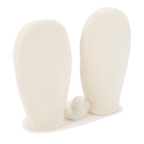 BESPORTBLE 1 Stück Hasenohren-Kopfschmuck Helm Tierohr Helmhasen Ohrschmuck Helmverzierung Dekoration Zubehör Hasenohrschmuck schöner Hasenohrdekor Stoff Weiß von BESPORTBLE