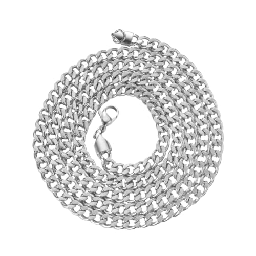 BESPORTBLE 1 Stück Herren Hip Hop Halskette Kubanische Kette Silber Glänzend Robuster Schmuck für Männer Hip Hop Enthusiasten Besondere Anlässe BESPORTBLE 1 Stück Herren Hip Hop Halskette Kubanische Kette Silber Glänzend Robuster Schmuck für Männer Hip Hop Enthusiasten Besondere Anlässe von BESPORTBLE