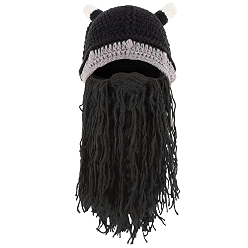 BESPORTBLE Dekorativer Wikingerhut Mit Kurzbart Aus Wollgarn Cosplay-kostümaccessoire Für Halloween Karneval Und Maskenbälle von BESPORTBLE