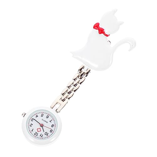 BESPORTBLE Krankenschwesteruhr Taschenuhr Kreative Quarzuhr Schöne Kleine Katzenuhr Studentenuhr Tragbare Hängende Uhr Für Tägliche Nutzung von BESPORTBLE