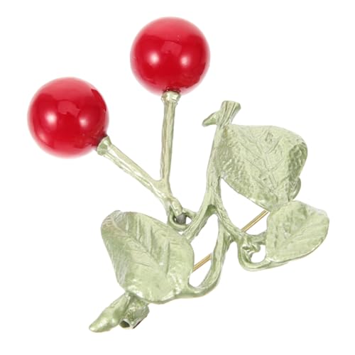 BESPORTBLE Modebrosche Aus Legierung Dekorbrosche Mit Kirschmotiv Kleideranstecker Für Rucksäcke Taschen Mützen Und Kleidung Leicht Und Langlebig Geeignet Für Junge Mädchen Und Erwachsene Per von BESPORTBLE