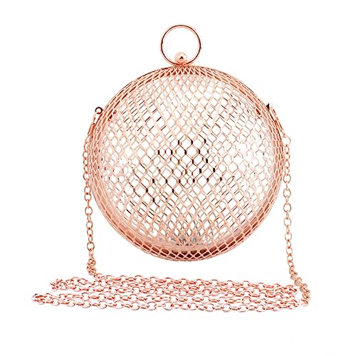 BESPORTBLE 1 Stück Kreative Kettentasche für Damen Umhängetasche mit Hohlem Design Partys Roségold Vielseitig Einsetzbar Pflegeleicht BESPORTBLE 1 Stück Kreative Kettentasche für Damen Umhängetasche mit Hohlem Design Partys Roségold Vielseitig Einsetzbar Pflegeleicht von BESPORTBLE