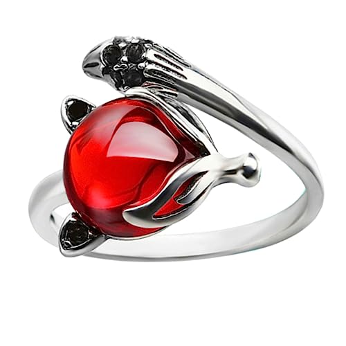 BESPORTBLE 1 Stück Kreativer Handring Antikem mit Granatstein Einstellbarer Einzigartiger Ring für Damen Festivals Besondere Anlässe von BESPORTBLE