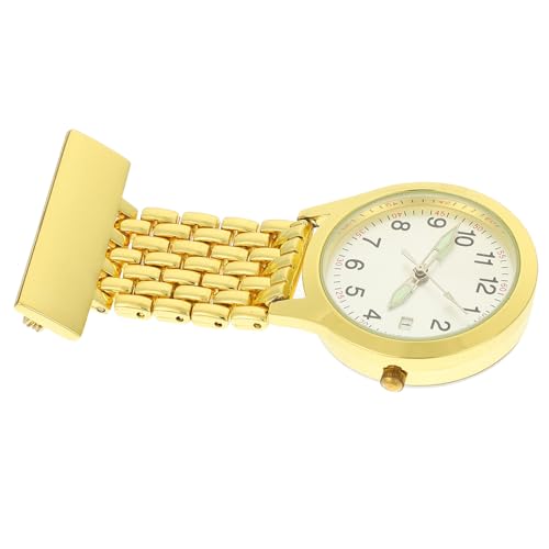 BESPORTBLE 1 Stück Luminous Clip Taschenuhr für Krankenschwestern Ansteckuhr mit Großem Ziffernblatt für Nachtschichten Tiefem Roségold Perfektes für Pflegekräfte von BESPORTBLE