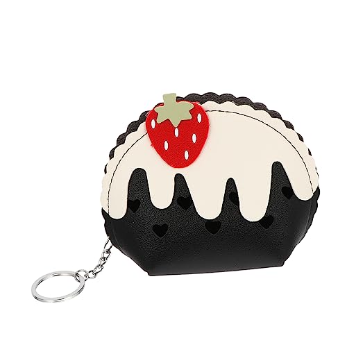 BESPORTBLE Erdbeere Geldbörse Kleines Portemonnaie Schlüsselanhänger Tasche Mädchen Wechseltasche Münztasche Mit Reißverschluss Für Kleingeld Und Lippenstifte von BESPORTBLE