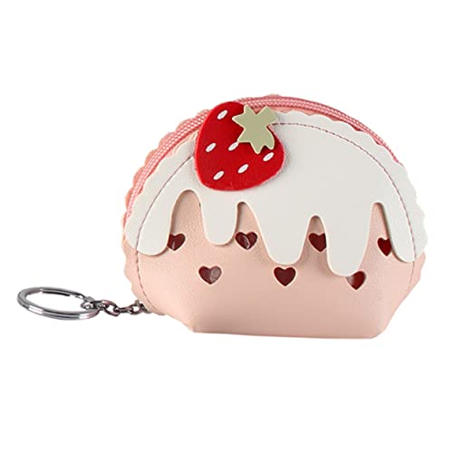 BESPORTBLE 1 Stück Mini-Geldbörse kleine Geldbörse Cartoon-Tasche Taschenschlüsselkette Erdbeer -Mini -Brieftasche Früchte Kleingeldbörse für Damen Erdbeer-Münzbeutel Pu Rosa von BESPORTBLE