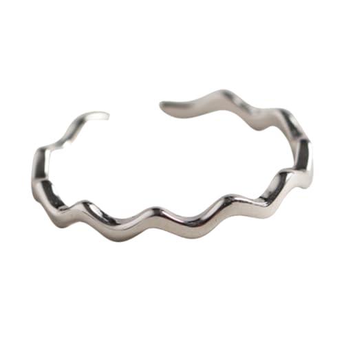 BESPORTBLE Dünner Schwanzring Im Minimalistischen Design Silberringe Offener Ring Mit Verstellbarem Verschluss Weiblicher Handschmuck Aus Hochwertigem Material von BESPORTBLE