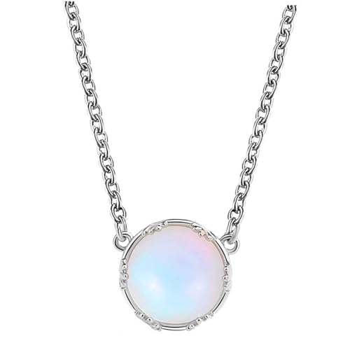 BESPORTBLE 1 Stück Mondstein-Halskette zierlich trendy einfach Charme Modekette Schmuckanhänger Silver BESPORTBLE 1 Stück Mondstein-Halskette zierlich trendy einfach Charme Modekette Schmuckanhänger Silver von BESPORTBLE
