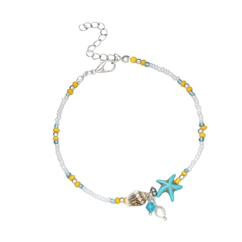 BESPORTBLE 1 Stück Muschelkette Damen Fußkette mit Wasserfall Design Verstellbar für Strand Urlaub Kreatives Fußaccessoire für Reisen Freizeit von BESPORTBLE