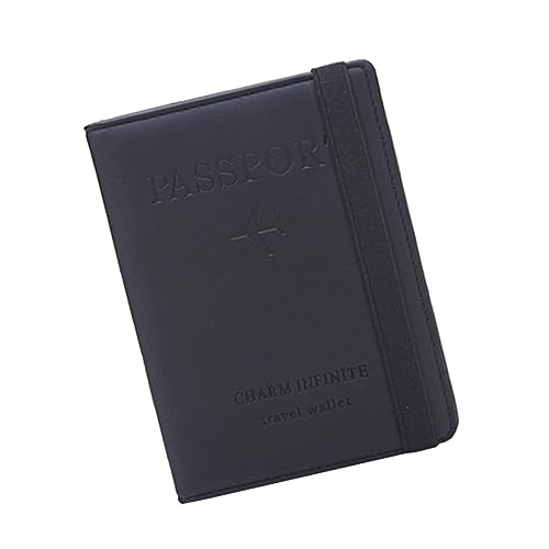 BESPORTBLE 1 Stück Reisepass Brieftasche büromaterial bürozubehör id Badge Holder Reisepass Halter geldgeschenke Weihnachten Office zubehör Wallet Fall RFID-Geldbörse Reisepassetui Black von BESPORTBLE