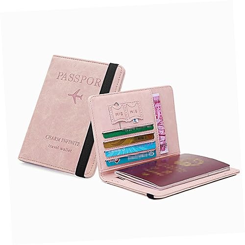 BESPORTBLE 1 Stück Reisepass Brieftasche büromaterial bürozubehör kundengeschenke Weihnachten mannergeschenk Weihnachten bürogadges Kollege Wallet Fall Reisepassetui RFID-Geldbörse Rosa von BESPORTBLE