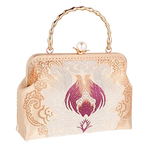BESPORTBLE 1 Stück Retro -Handtasche Taschen Cheongsam-Tasche für Damen Dame Partytasche Kleine Rucksackbetreuung gestickt Münzbeutel chinesischer schmuckbeutel Golden BESPORTBLE 1 Stück Retro -Handtasche Taschen Cheongsam-Tasche für Damen Dame Partytasche Kleine Rucksackbetreuung gestickt Münzbeutel chinesischer schmuckbeutel Golden von BESPORTBLE