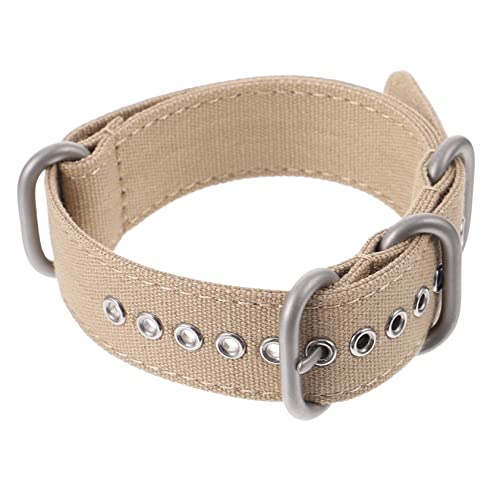 BESPORTBLE 1 Stück Segeltuchband Stoff Armbanduhr Band Riemen aus Segeltuch Uhren Ersatzbänder Bands Uhrenarmband aus Canvas-Gewebe Canvas-Armband gewebtes Uhrenarmband Khaki von BESPORTBLE