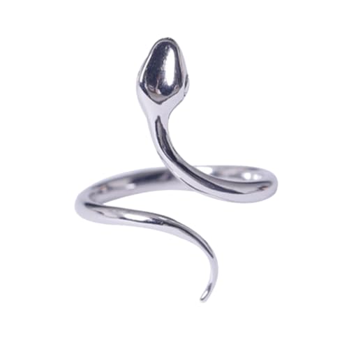 BESPORTBLE Silber Schlangenhalsring Modischer Fingerring Handgefertigter Ring Langlebig Und Rostfrei Für Frauen Und Party Kreatives Fingerornament von BESPORTBLE