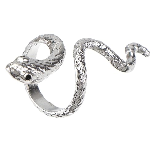 BESPORTBLE 1 Stück Snake Shaped Ring Kreativer Verstellbarer Damenring mit Glatter Oberfläche Feiner Verarbeitung Modischer Schmuck für Besondere Anlässe von BESPORTBLE