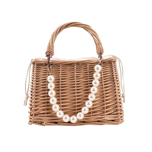 BESPORTBLE 1 Stück Stoff Geldbörse Mit Perlengriff Stroh Geldbörse Mit Perlengriff Strand Umhängetaschen Für Frauen Khaki Stroh Kleine Handtasche Damen BESPORTBLE 1 Stück Stoff Geldbörse Mit Perlengriff Stroh Geldbörse Mit Perlengriff Strand Umhängetaschen Für Frauen Khaki Stroh Kleine Handtasche Damen von BESPORTBLE