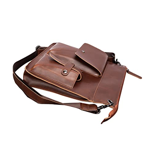 BESPORTBLE 1 Stück Stylische Herren Umhängetasche PU mit Großem Fassungsvermögen Verstellbarem Schultergurt Abnehmbar für Schule Reisen Vintage Design BESPORTBLE 1 Stück Stylische Herren Umhängetasche PU mit Großem Fassungsvermögen Verstellbarem Schultergurt Abnehmbar für Schule Reisen Vintage Design von BESPORTBLE