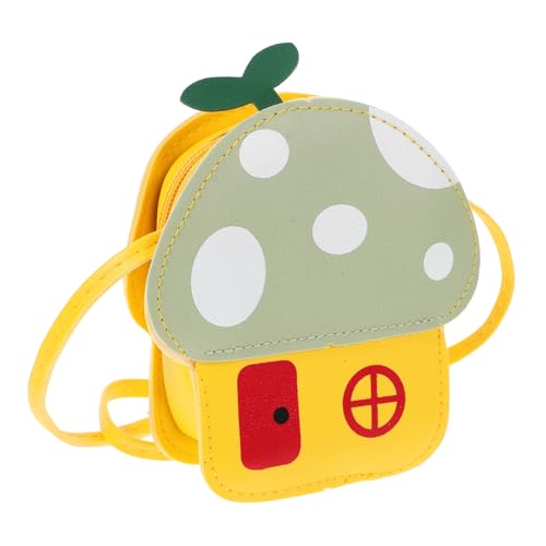BESPORTBLE Junge Mädchen-umhängegeldbeutel Mit Cartoon-pilz-Design Münztasche Aus Hochwertigem Pu Für Kleingeld Snacks Und Süßigkeiten Bequem Für Mädchen Und Kleinkinder von BESPORTBLE