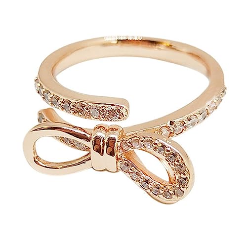 BESPORTBLE Offener Ring Damen Schmuckring Strassring Verstellbarer Fingerring Mit Schleifendesign Für Frauen Mädchen Zum Tragen Im Alltag Oder Partys Reisen von BESPORTBLE