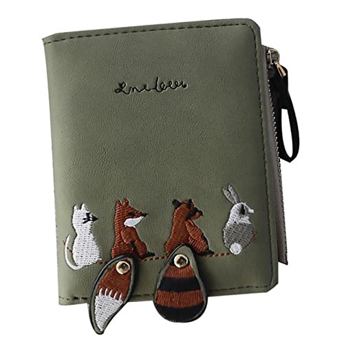 BESPORTBLE 1stk Brieftasche Mit Critter-Print Umhängetaschen Für Damen Handtaschen Kleine Geldbörse Für Damen Fuchs Kaninchen Geldbörse Faltbare Geldbörse Kind Mini Pu-Leder Kurze Geldbörse von BESPORTBLE