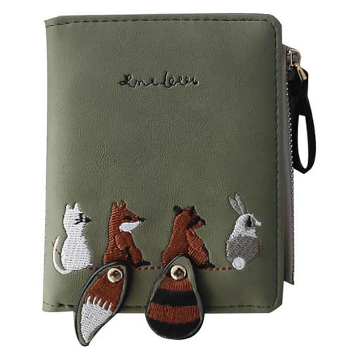 BESPORTBLE 1stk Brieftasche Mit Critter-Print Umhängetaschen Für Damen Handtaschen Kleine Geldbörse Für Damen Fuchs Kaninchen Geldbörse Faltbare Kind Mini Pu-Leder Kurze von BESPORTBLE
