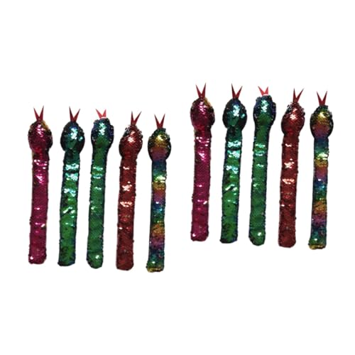 BESPORTBLE 10 Teiliges Schlangen Armband aus Langlebigem Kunstleder Farbenfrohe Papa Quetscharmbänder für Leichte und Kompakte Festival Spaß Accessoires Zufällige Farben von BESPORTBLE