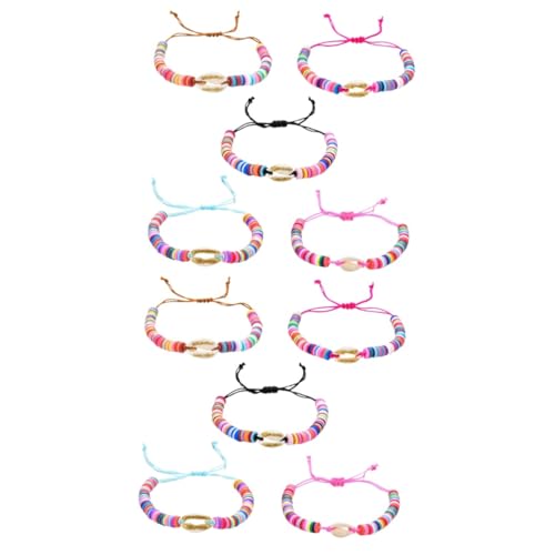 BESPORTBLE 10 Stck. Hawaii Muschel Armbänder Damen Boho Stil Eleganter Modeschmuck Hand Schmuck Strand Accessoires Farblich Sortiert Zufällige Farbe von BESPORTBLE