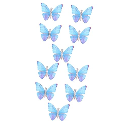 BESPORTBLE 10 Stck. Schmetterling Haarspangen mit Schleifen Design Zarte Entenschnabel Clips in Blau Dekorative Haarklammern für Damen Niedliche Vielseitige Haaraccessoires von BESPORTBLE