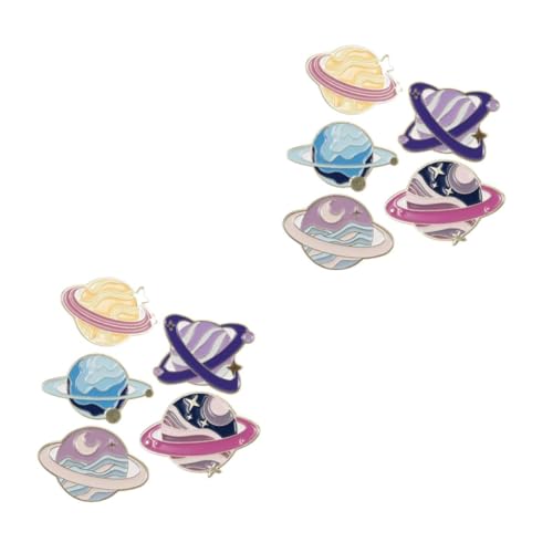 BESPORTBLE 10 Stck. Teiliges Space Planet Emaille Pin Set Metallbroschen mit Kreativen Planetenmotiven Anstecknadeln für Kleidung und Taschen Kompakt und Leicht Tragbar von BESPORTBLE