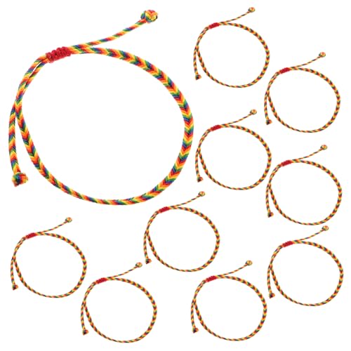 BESPORTBLE 10 Stück Bunte Geflochtene Fußkettchen Verstellbare Boho Armbänder Handgefertigten Schnüren für Sommer für Strandpartys und Freigeistige Mode von BESPORTBLE