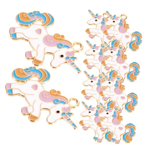 BESPORTBLE 10stücke Metall-einhorn-anhänger Für Diy-schmuck Kleine Schmuckanhänger Zur Herstellung Von Halsketten Und Armbändern Zubehör Für Heimwerkerarbeiten von BESPORTBLE