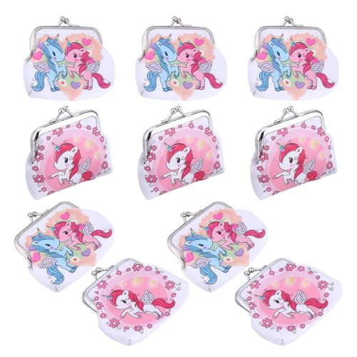 BESPORTBLE 10 Stück Damen Geldbörse mit Kiss Lock Verschluss Geldbörse für Mädchen und Frauen Party und Schlüsselhalter von BESPORTBLE