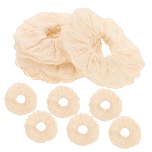 BESPORTBLE 10stücke Große Weiße Haargummis Aus Spitze Mit Besticktem Design Elastische Haarbänder Für Damen Haarschmuck Für Pferdeschwanz Geflochtenes Haar Dickes Oder Langes Haar von BESPORTBLE