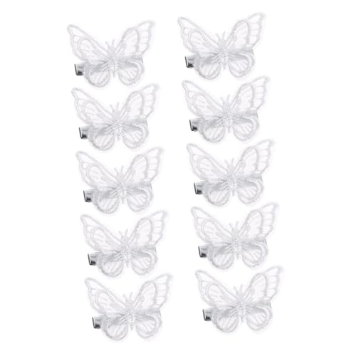 BESPORTBLE 10stücke Pack Schmetterlings-haarspange Spitze Stickerei Schmetterlinge Haarnadel Haaraccessoires Für Verschiedene Frisuren von BESPORTBLE