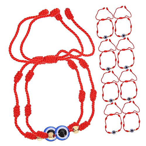 BESPORTBLE 10 Stück Teiliges Augen Handgeknüpfte Armbänder für Frauen Verstellbare String Armbänder Minimalistische Modeaccessoires von BESPORTBLE