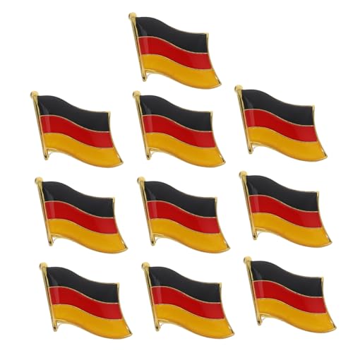 BESPORTBLE 10 Stück Teiliges Flaggenbroschen mit Hochwertiger Lackierung Sicherem Schmetterlingsverschluss Vielseitig Einsetzbar für Kleidung Kragen Jacken Hüte und Taschen Patriotisches von BESPORTBLE