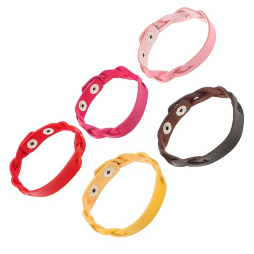 BESPORTBLE 10 Stück Teiliges Geflochtene Armbänder in Rot Gelb Braun und Handgefertigte DIY Armbänder mit Weichem Material Modische Vielseitige Accessoires für Alltag und von BESPORTBLE